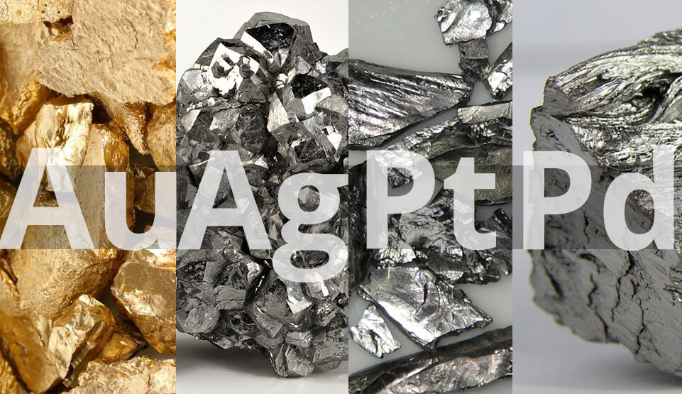 Драгоценные металлы: золото, серебро, платина, палладий